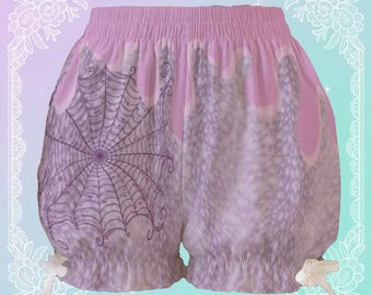 Melty Deer Print All-Over Print Women's Lightweight Pumpkin Pants with Bow Detail bloomer shorts