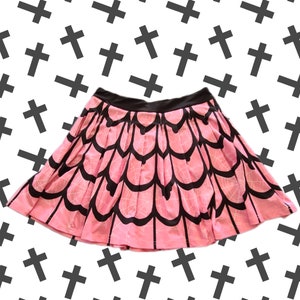 Pink Spinne Tropf Faltenrock Pastell Goth Emo Punk Grunge Bubble kei jirai visuell kawaii harajuku fashion all over print creepy cute
