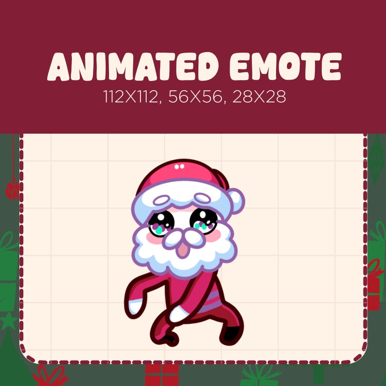 Dancing Santa Emote for Twitch, Perfect for Christmas Streaming, Xmas