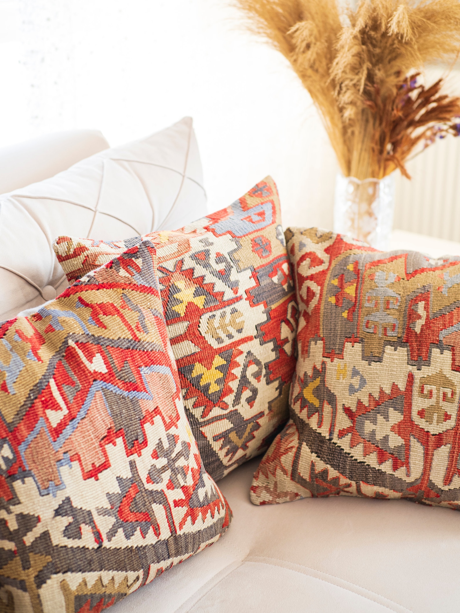 Rug Pillow Covers Set of 4 Decorative Pillow Kilim Pillow Etsy