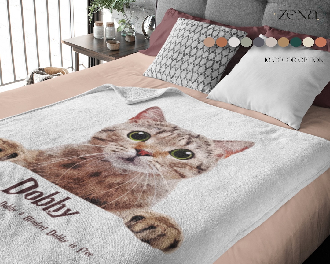 Custom Pet Blanket, Dog Face Blankets, Pet Photo Blanket, Cat Picture