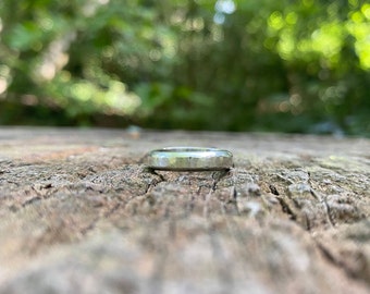 Handcrafted Recycled Sterling Silver Hammered Ring – Midi/Pinky Stacking Ring