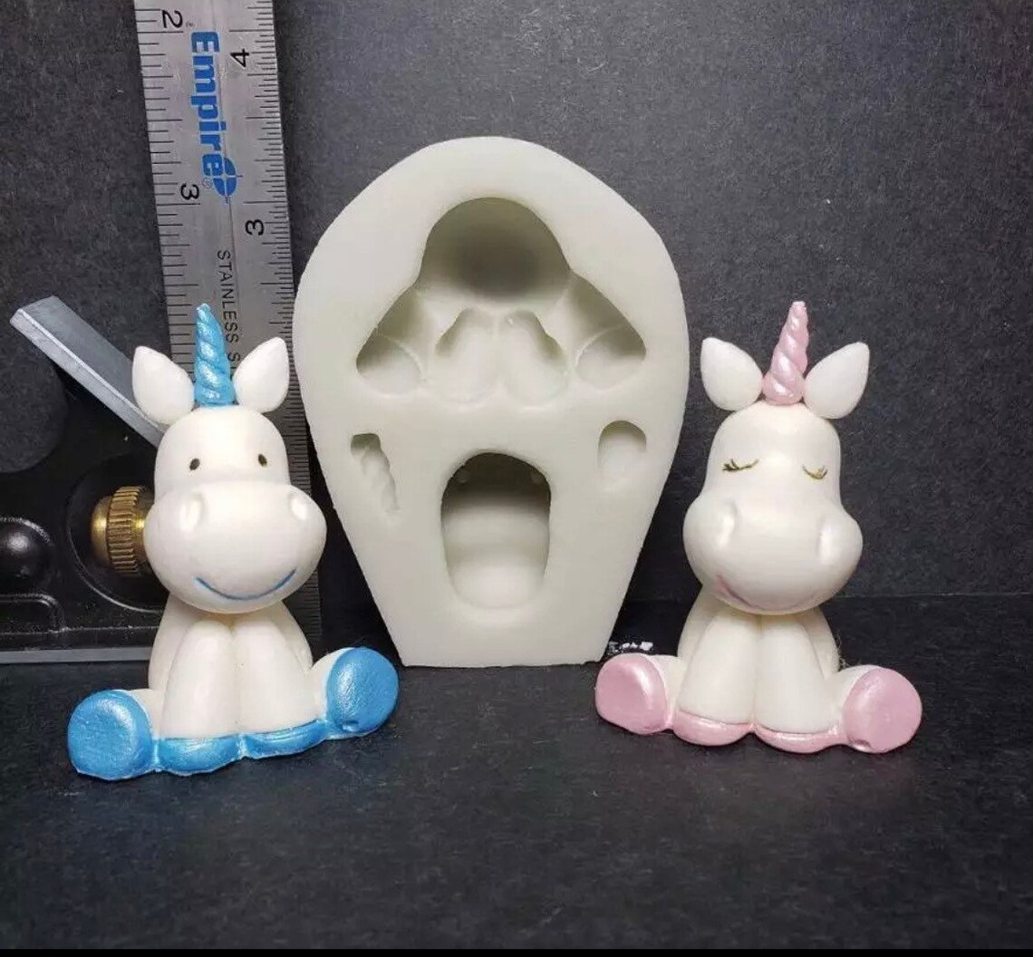 3D Unicorn Silicone Fondant Mold Etsy