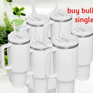 WHOLESALE BULK Blank Sublimation 40oz Tumblers | Tumbler With Handle Ready For Sublimation Wholesale | Custom 40oz Tumblers