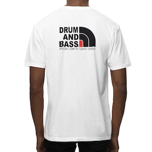 Drum & Bass T-shirt DJ Djs Festival Rave Party Nightclub Bou Hedex (Rückseite Print) dnb raver elektronische Tanzmusik Chase Status Bassmusik