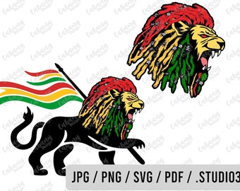 Rasta Lion SVG