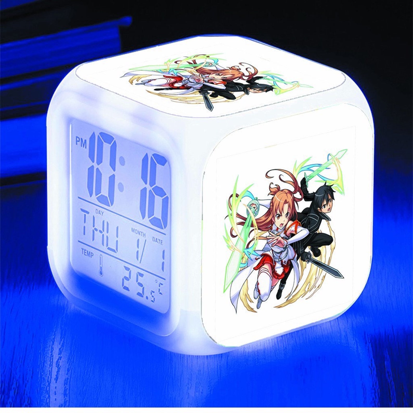Anime Alarm Spirit Away Clock LED Color Clock Analog Alarm Etsy