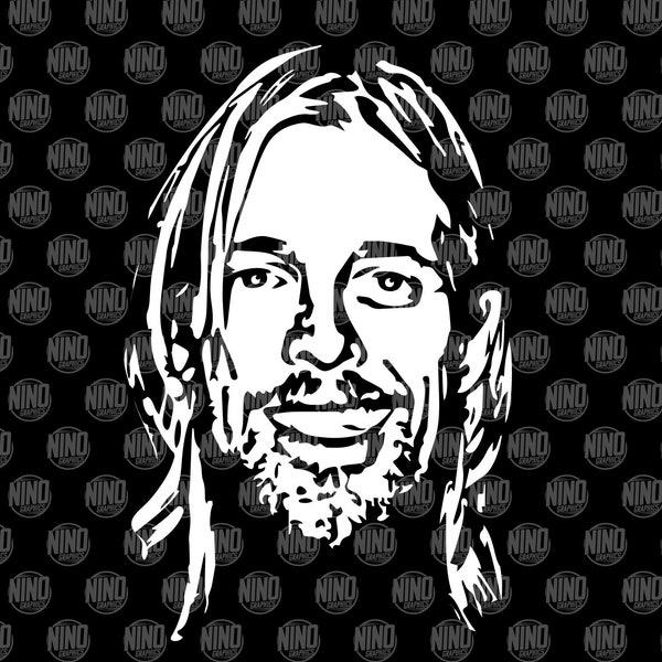 Taylor Hawkins drummer of foo fighters band r.i.p 1972-2022 SVG PNG JPG Digital download vector file