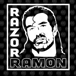 Razor Ramon Scott Hall WWE Fan vintage inspired PNG SVG Silhouette Cricut Vector Vinyl File Printable Instant Digital Download