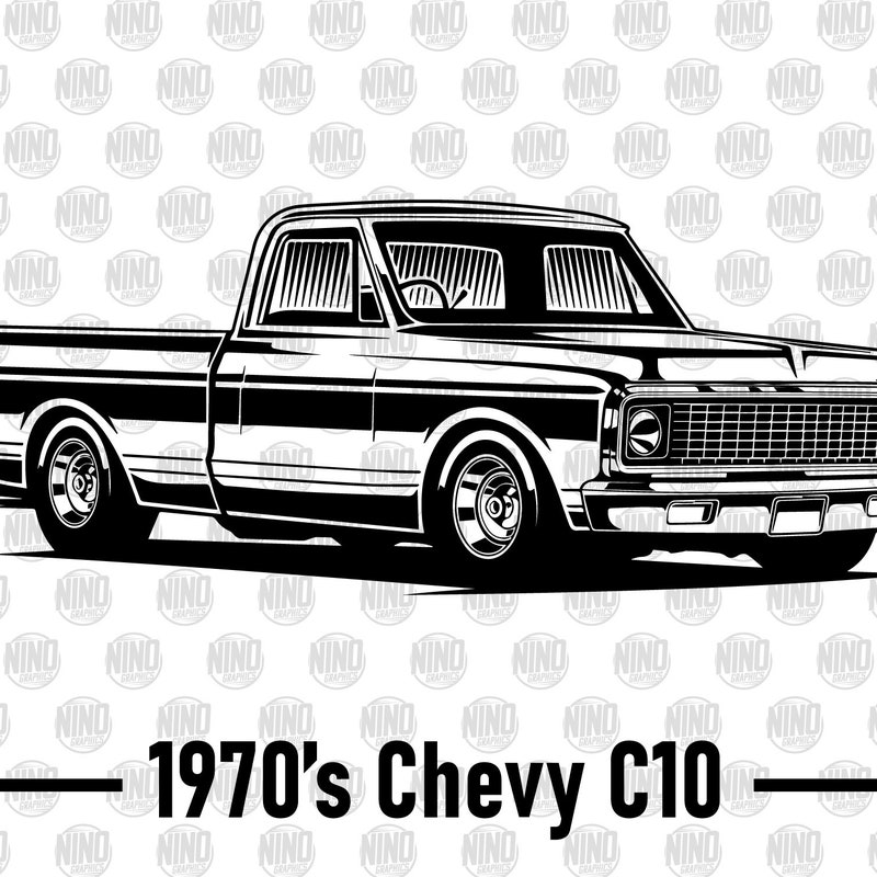 Squarebody Chevy Clipart - Etsy