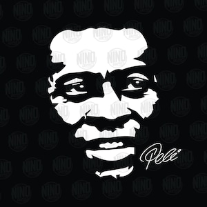 RIP Pele Beloved Soccer Icon signature and portrait vector png svg instant digital download