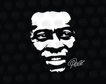 RIP Pele Beloved Soccer Icon signature and portrait vector png svg instant digital download