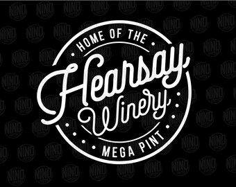 Johnny Depp Hearsay Winery Home of the Mega Pint meme logo SVG PNG JPG vector cut file Instant Download