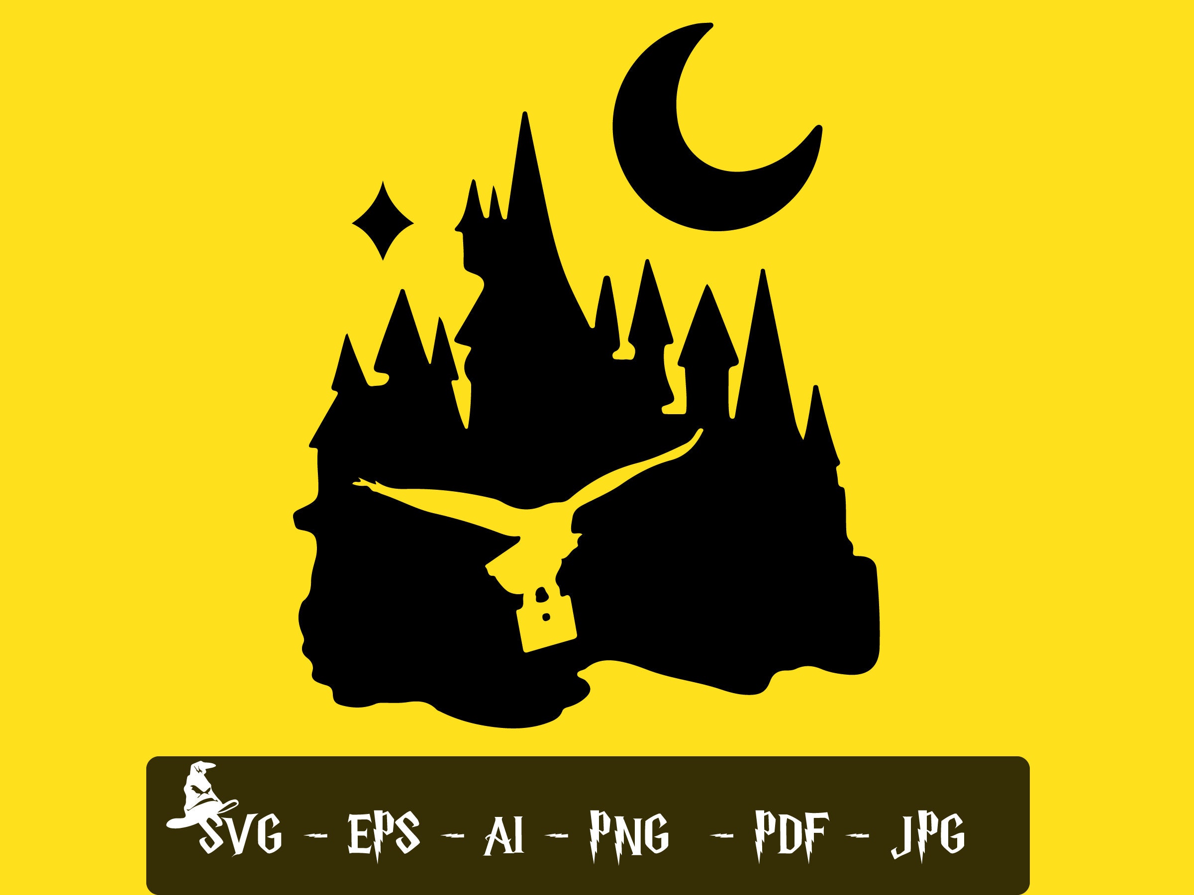 Castle svg Harry Potter svg Cut File Silhouette Quotes | Etsy