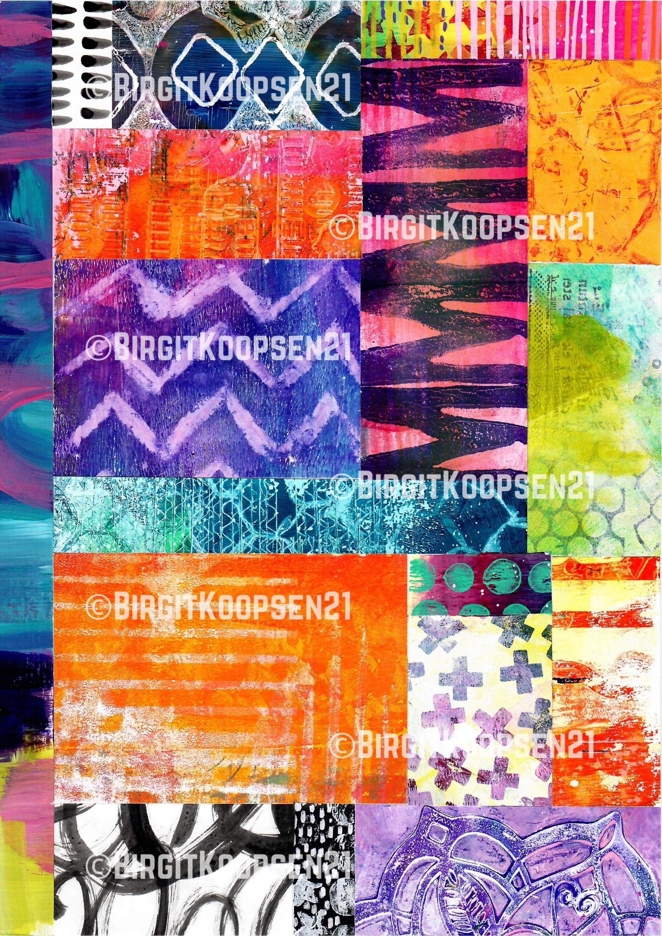 Printable Mixed Media Collage Sheets Etsy