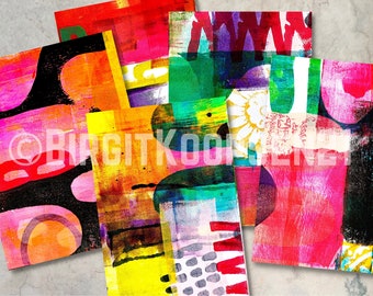 Printable Mixed Media Backgrounds/Collage Sheets