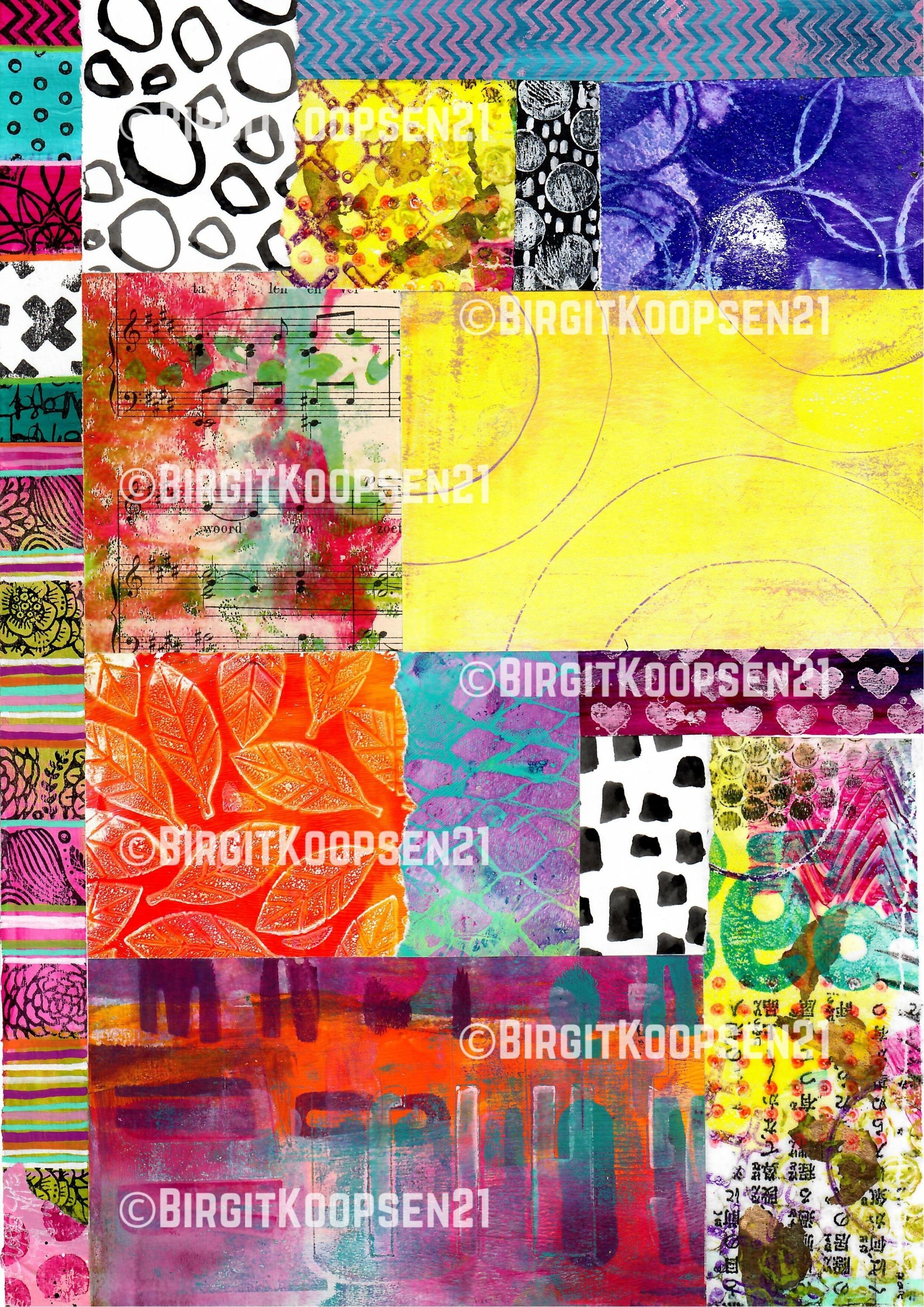 Printable Mixed Media Collage Sheets Etsy