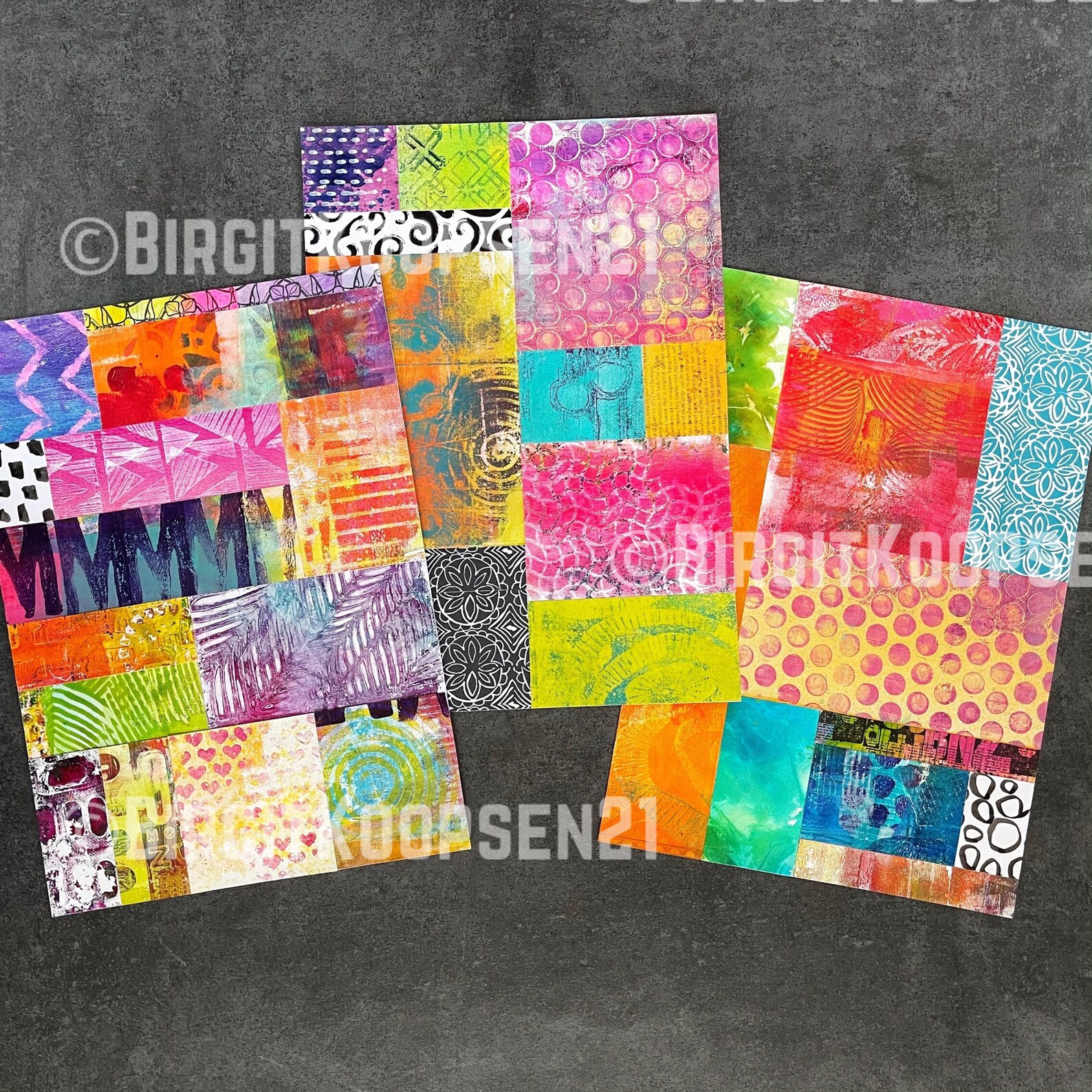 Printable Mixed Media Collage Sheets Etsy