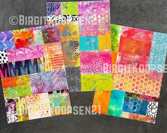 Printable Mixed Media Collage Sheets