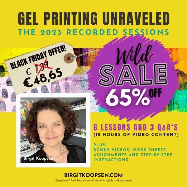 Gel Printing Unraveled - the 2023 recorded sessions by Birgit Koopsen