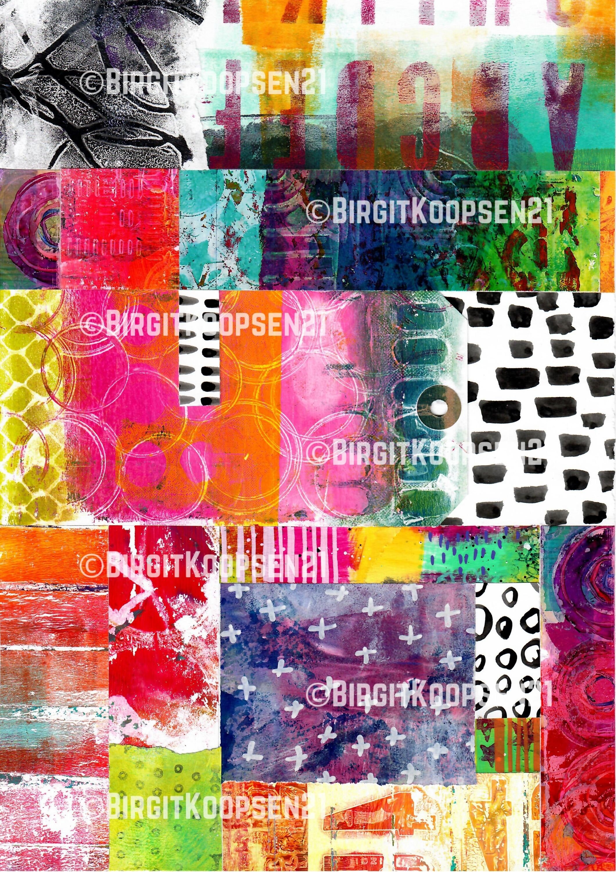 Printable Mixed Media Collage Sheets Etsy