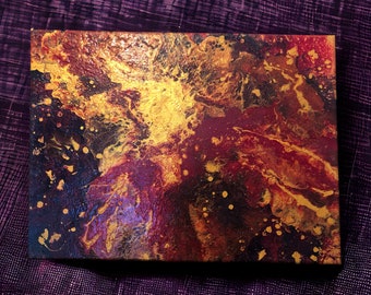 Mural // Wall decor // Acrylic paint pouring // Acrylic painting abstract // 40 x 30 cm