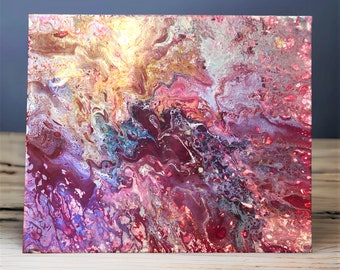Mural // Wall decor // Acrylic paint pouring // Acrylic painting abstract // 60 x 50 cm
