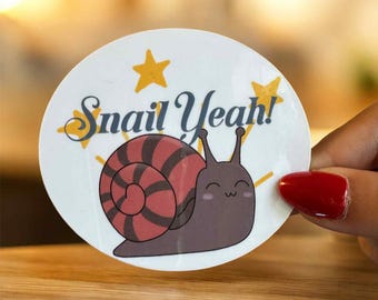 Snail Yeah Sticker | Cute Encouragement Snail | Motivational Vinyl