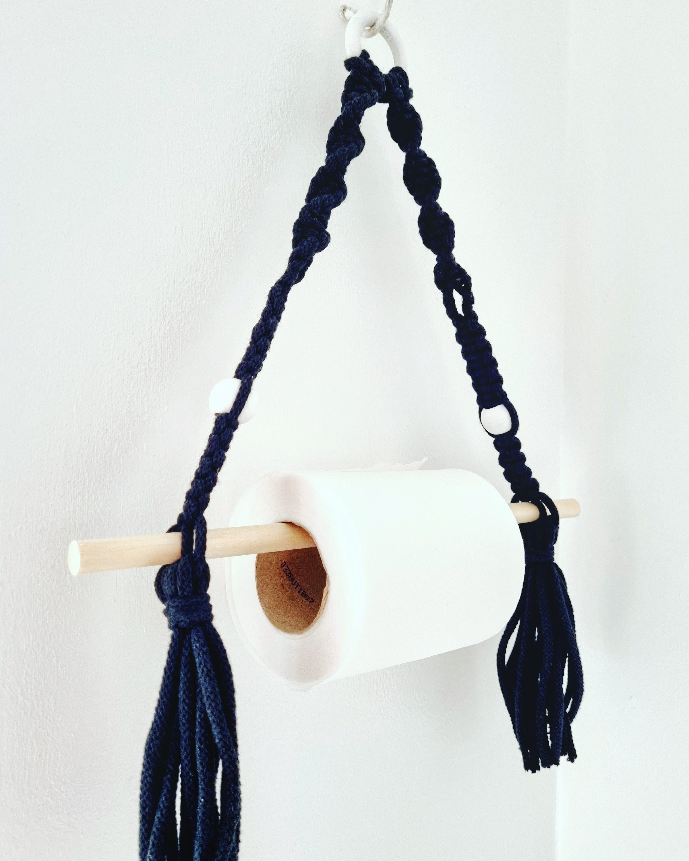 Macrame toilet roll holder Macrame bathroom accessories Boho Etsy