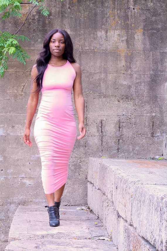 Pink or Orange Allure Body Fitted Maxi 