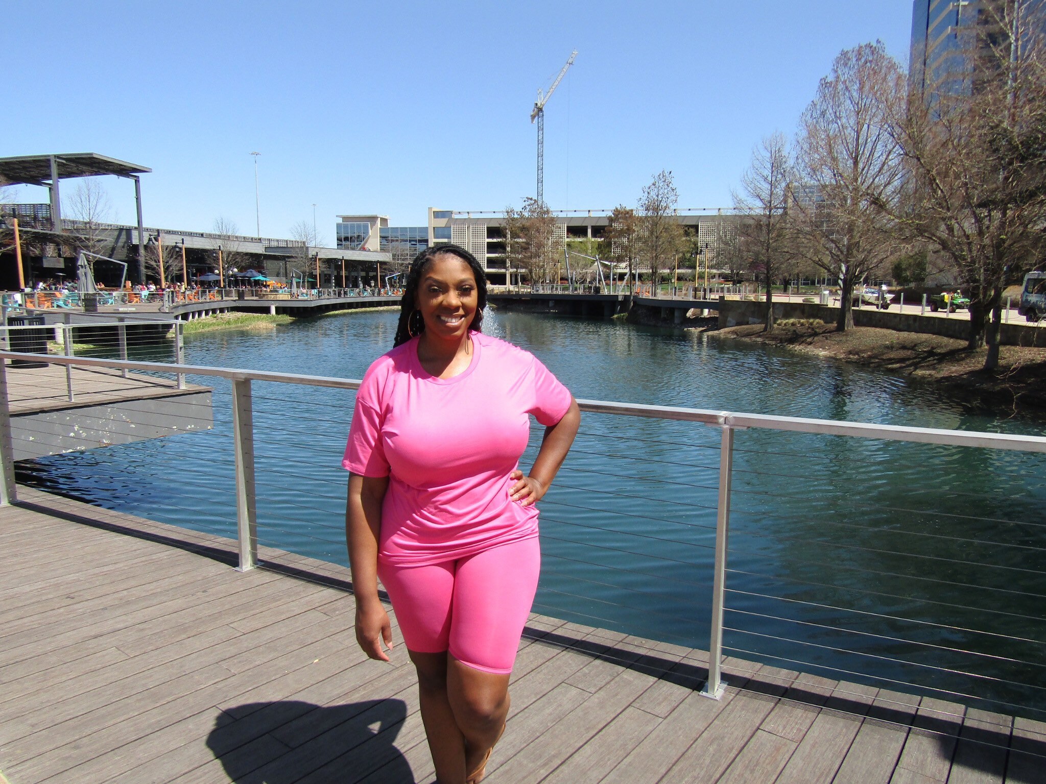 pink 2 piece short set