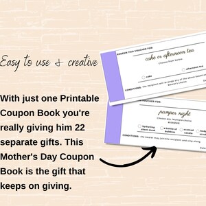 Printable Happy Birthday Mom Coupon Book Coupon Book for Mom | Etsy