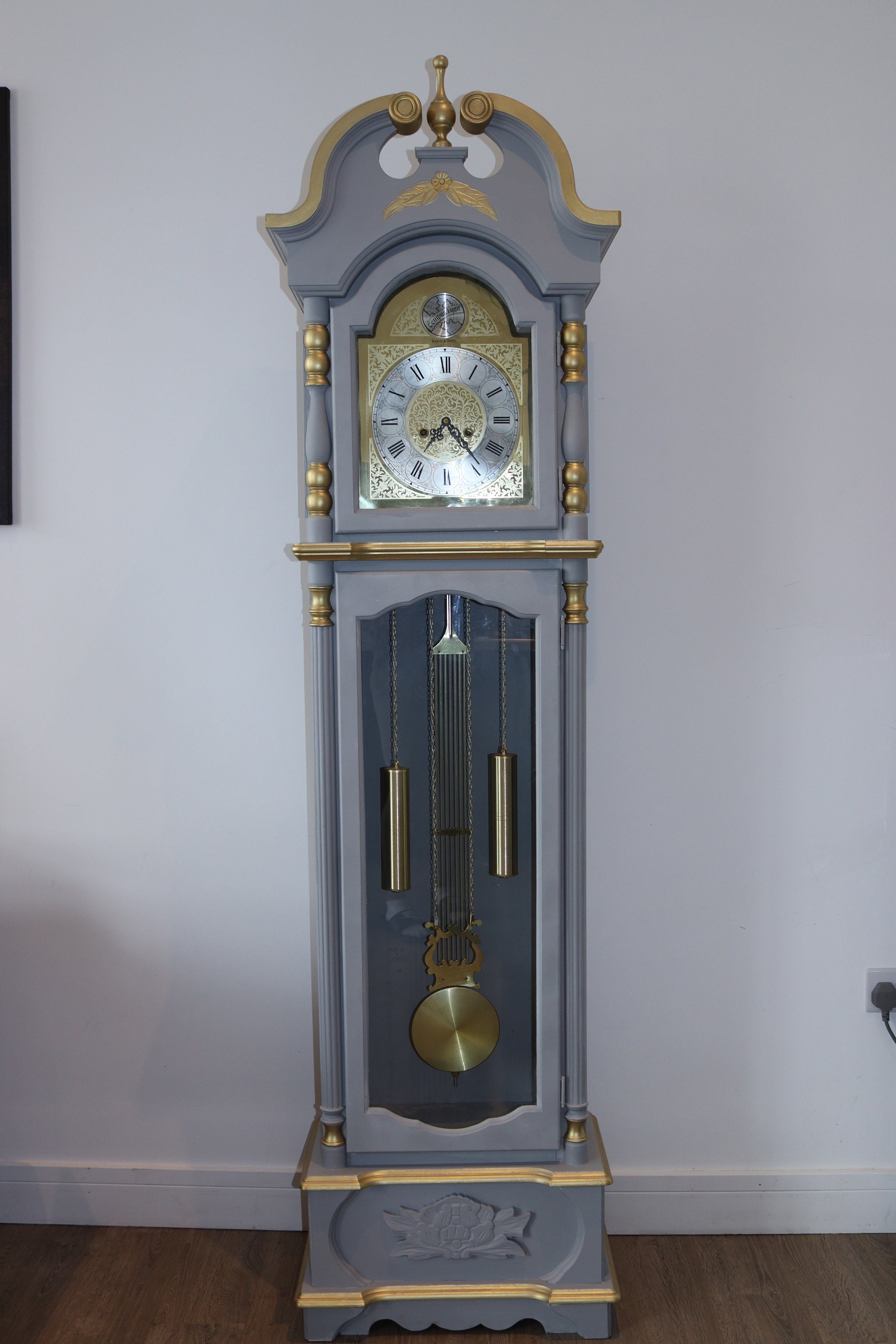 White Grandfather Clock for sale Only 4 left at 60