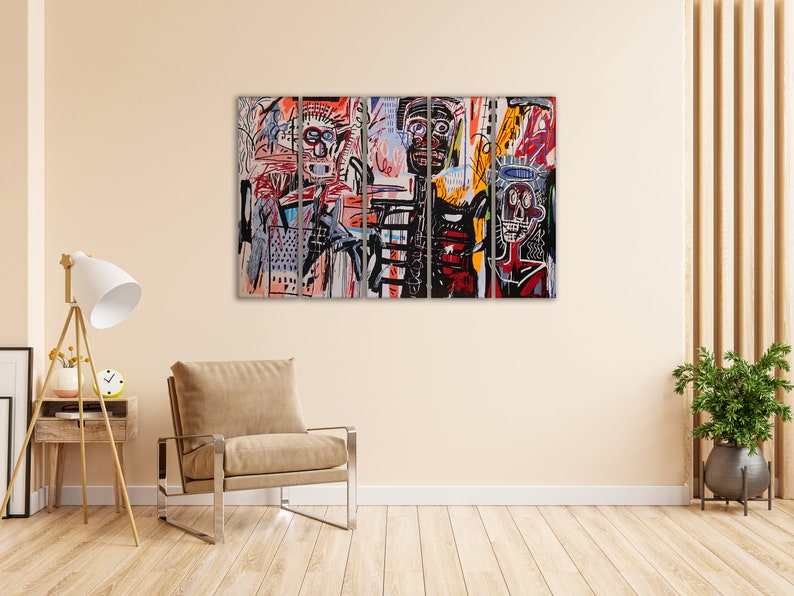 Basquiat Philistines Canvas Printable Wall Art Living Room Etsy