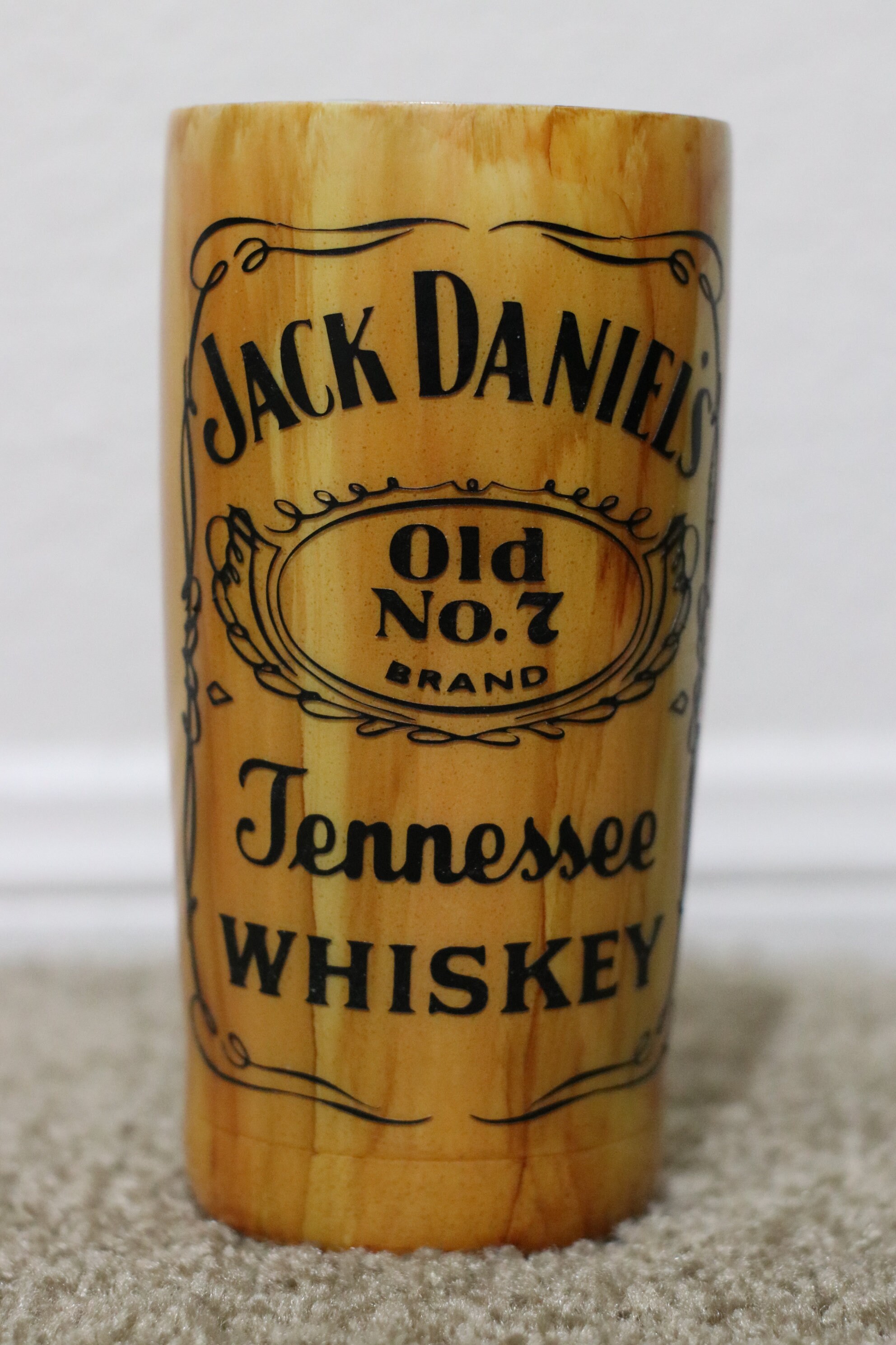 Jack Daniels Whiskey Wood Grain Stainless Steel Tumbler Etsy