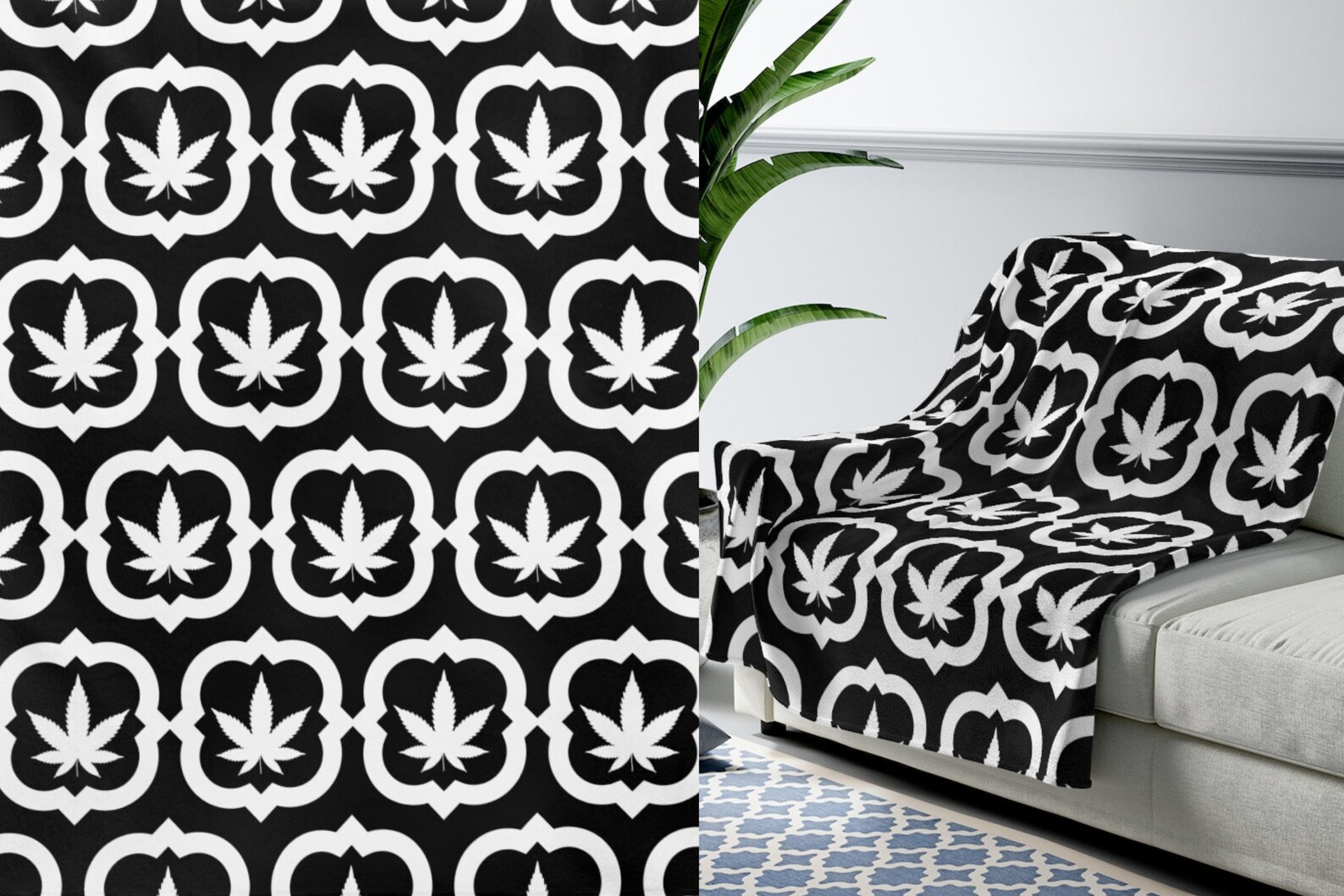 Weed Blanket Cannabis Home Decor Marijuana Throw Blanket Etsy UK