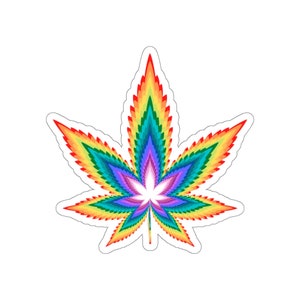 Gay Stoner Sticker Rainbow Pride Stickers Rainbow Weed - Etsy