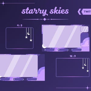 Starry Skies Twitch Package | Overlays, Scenes, Alert - Etsy