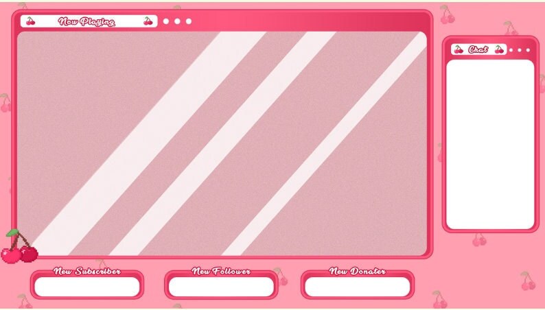 Cute Cherry Twitch Stream Overlay Package - Etsy