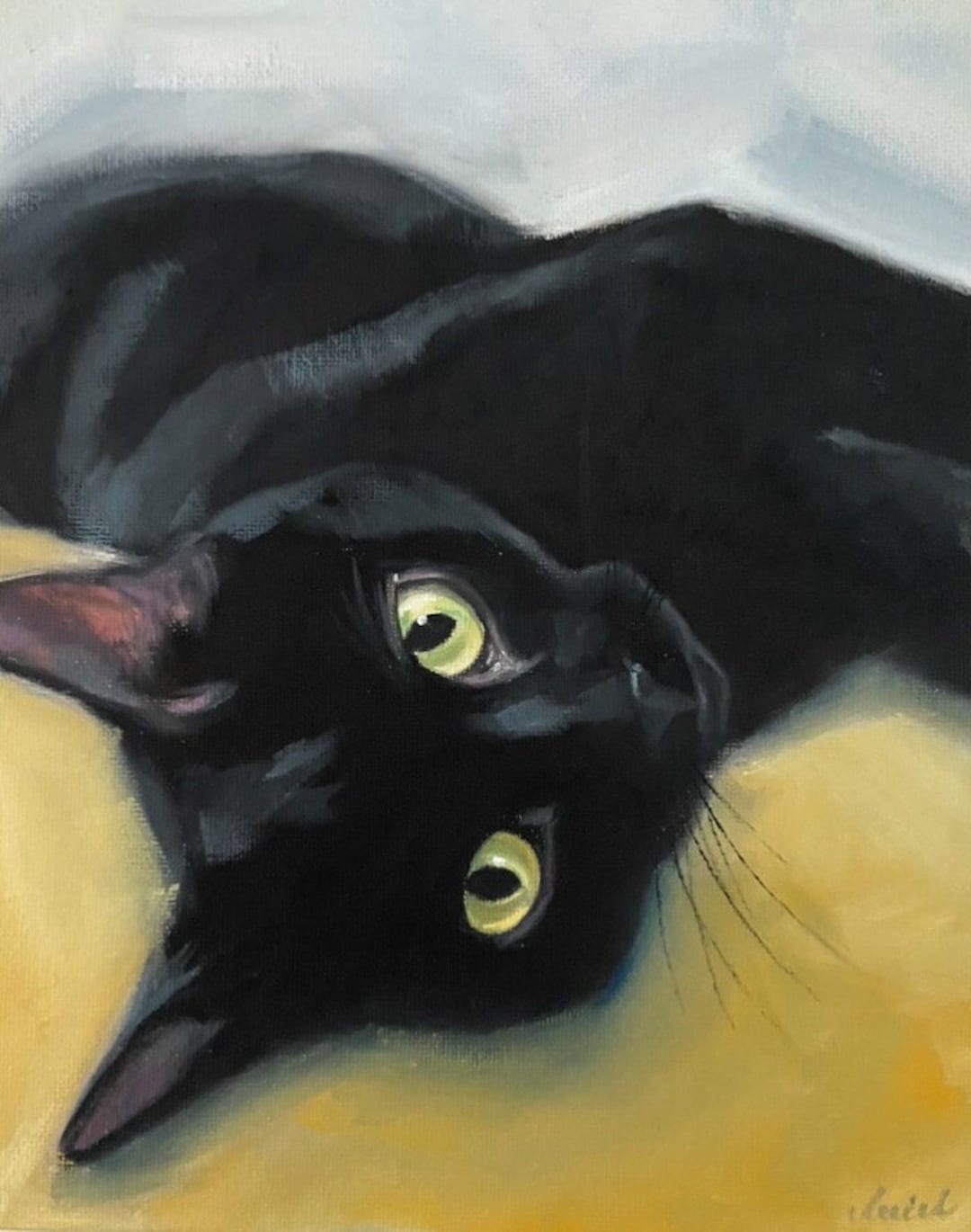 black-cat-art-print-black-cat-painting-hand-painted-black-cat
