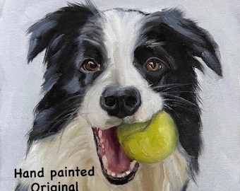 Retrato de mascota personalizado, pintura al óleo, arte de perros y gatos pintado a mano