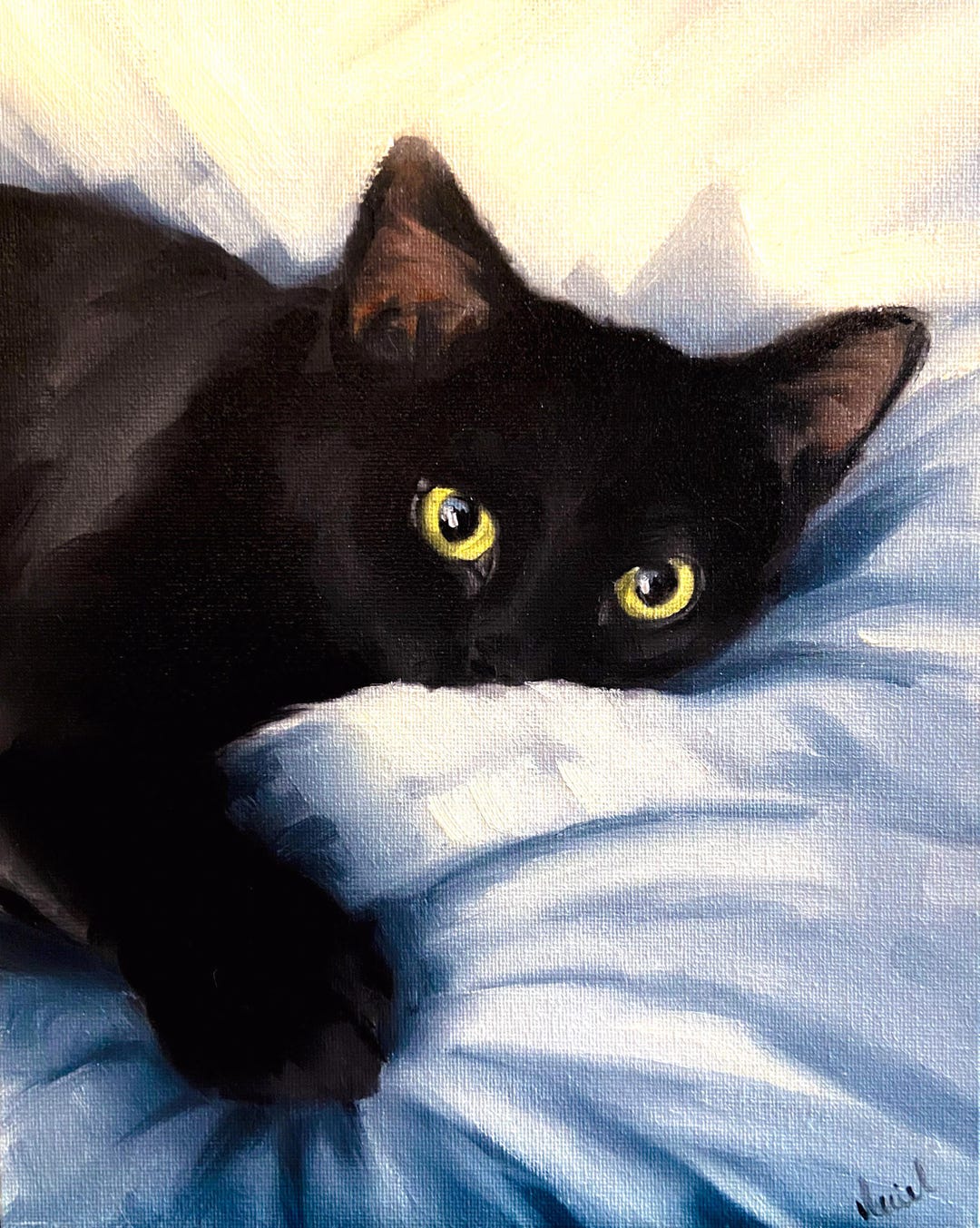 black-cat-art-print-black-cat-painting-hand-painted-black-cat