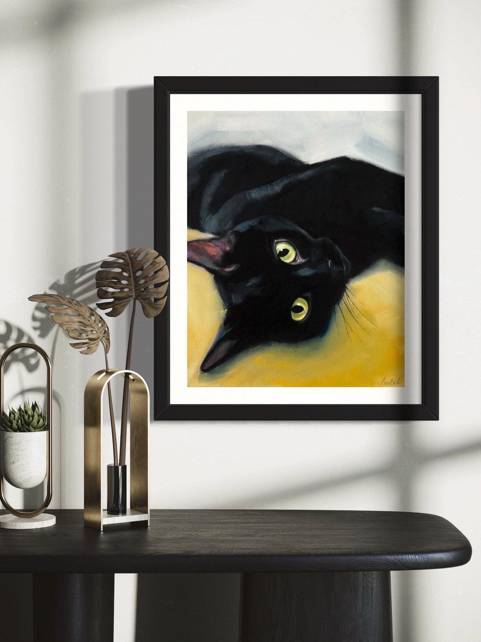 black-cat-art-print-black-cat-painting-hand-painted-black-cat