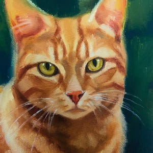 Orange getigerte Katze Porträt, Giclée Druck, Ingwer Katze Porträt, orange Katze Kunst, 13x20, Ingwer Katze Druck, rot getigerte Katze