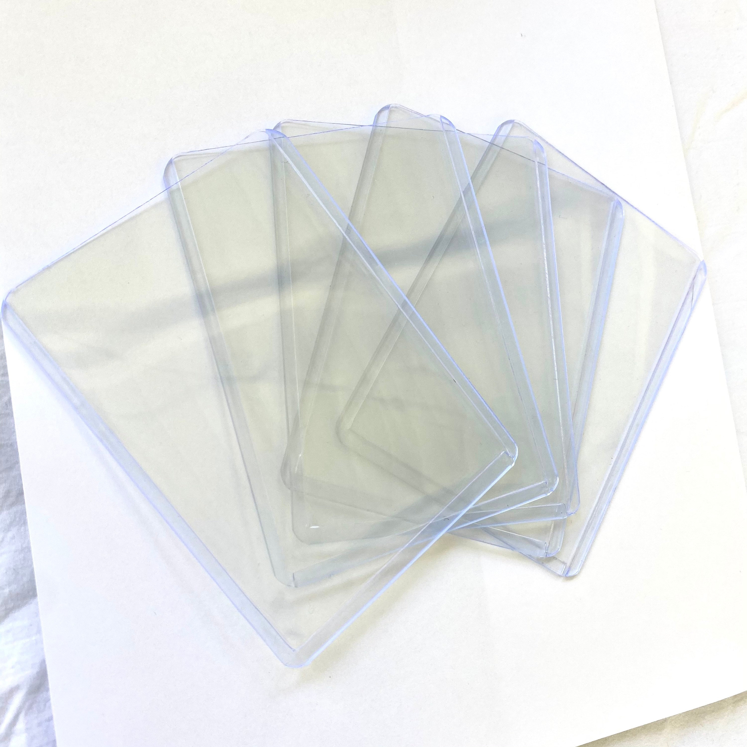Clear HARD sleeves for trading cards Etsy