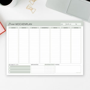 Wochenplaner Grün | 50 Blatt DIN A4 | To-Do Liste Home | Office Organisation Planner | Wochenplanung | Weekly Planner Deutsch