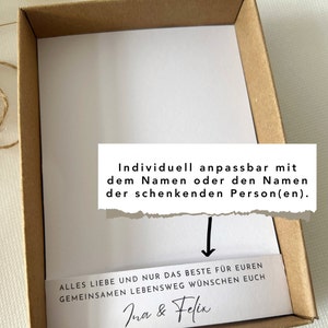 Geschenkschachtel Geldgeschenk zur Hochzeit Blumenstrauß Trockenblumen Personalisiert Handgefertigt Bild 6