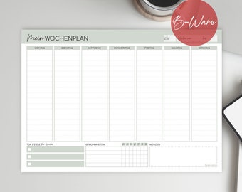 Wochenplaner als B-Ware | Notizblock DIN A4 Wochenplaner | To-Do-Liste Abreißblock | Home Office Organisationsplaner