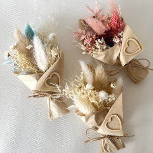 Geschenkschachtel Geldgeschenk zur Hochzeit Blumenstrauß Trockenblumen Personalisiert Handgefertigt Bild 9