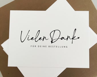 Karte „Vielen Dank für deine Bestellung“ | Dankeskarte Bestellung | Dankeskarten für Kunden | A6 Karten